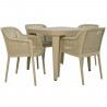 Zestaw OGRODOWY 4 krzesła + stół 90x90 Coffe