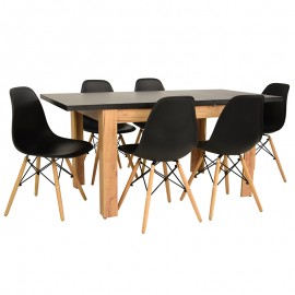 6 krzeseł + stół ROZKŁADANY BIANCO