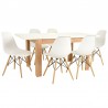 Zestaw BIANCO 6 krzeseł SL + stół C-2 80x120/160 cm