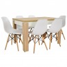 Zestaw BIANCO 6 krzeseł SL + stół C-4 80x120/160 cm