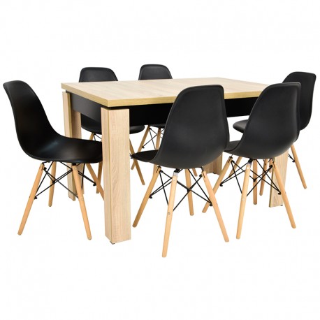 6 krzeseł SKANDYNAWSKICH +Stół rozkładany