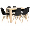 Zestaw BIANCO 6 krzeseł SL + stół C-4 80x120/160 cm