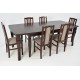 Stół rozkładany do 400 cm +6 krzeseł orzech