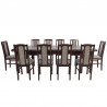 Zestaw CEJLON 10 krzeseł B-7 + stół WP-400 100x200/400 cm
