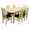 Zestaw DELI 6 krzeseł B-10 + stół WP-2 80x140/180 cm