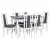 Zestaw JAZON 6 krzeseł B-14 + stół AL-1 80x120/150 cm