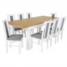 Zestaw JAZON 8 krzeseł B-14 + stół S-18 90x170/250 cm
