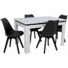 Zestaw BIANCO 4 krzesła SL-02 + stół C-6 80x120/160 cm