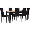 Zestaw JESSY 6 krzeseł CH-3 welur + stół S-7 80x120/160 cm
