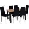 Zestaw JESSY 6 krzeseł CH-3 welur + stół C-2 80x120/160 cm