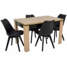 Zestaw BIANCO 4 krzesła SL-02 + stół C-4 80x120/160 cm