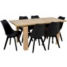 Zestaw BIANCO 6 krzeseł SL-02 + stół C-4 80x120/160 cm