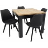 Zestaw BIANCO 4 krzesła SL-02 + stół C-7 90x90/120 cm
