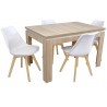Zestaw BIANCO 4 krzesła SL-02 + stół C-6 80x120/160 cm