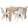 Zestaw BIANCO 4 krzesła SL + stół C-6 80x120/160 cm