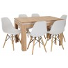 Zestaw BIANCO 6 krzeseł SL + stół C-6 80x120/160 cm