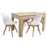 Zestaw BIANCO 4 krzesła SL-02 + stół C-6 80x120/160 cm