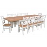 Zestaw KRZYŻAK 12 krzeseł KRZYŻAK + stół S-7 100x200/300 cm