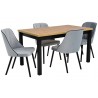 Zestaw OLIVER 4 krzesła K-53 + stół MD-1 80x140/180 cm