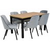 Zestaw OLIVER 6 krzeseł K-53 + stół MD-1 80x140/180 cm