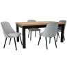 Zestaw OLIVER 4 krzesła K-53 + stół S-7 90x170/250 cm