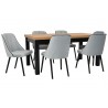 Zestaw OLIVER 6 krzeseł K-53 + stół S-7 90x170/250 cm