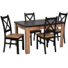 Zestaw KRZYŻAK 4 krzesła KRZYŻAK + stół C-2 80x120/160 cm