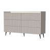 Komoda ryflowana ADEMO 3 kaszmir cashmere